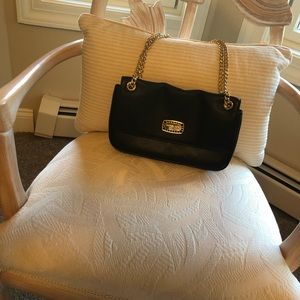 Micheal Kors black leather evening bag